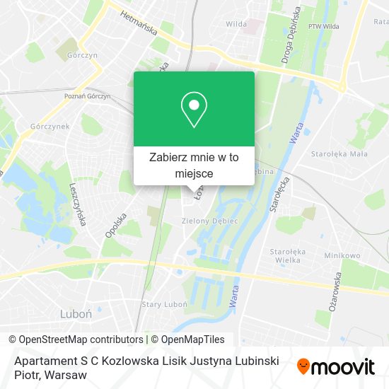 Mapa Apartament S C Kozlowska Lisik Justyna Lubinski Piotr