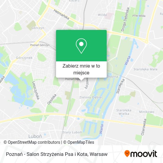 Mapa Poznań - Salon Strzyżenia Psa i Kota