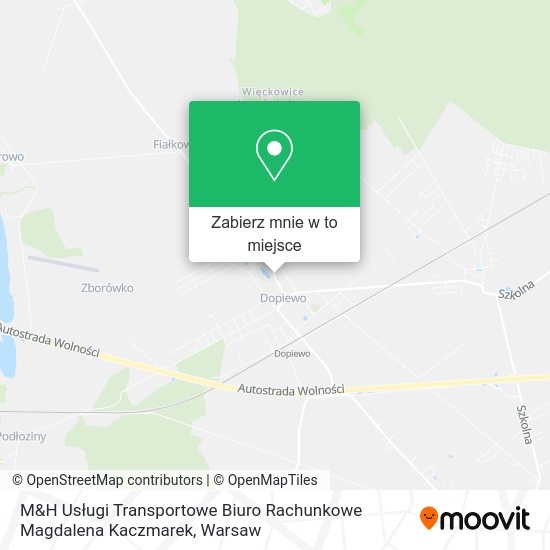 Mapa M&H Usługi Transportowe Biuro Rachunkowe Magdalena Kaczmarek