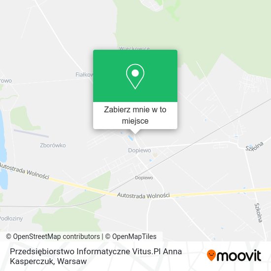 Mapa Przedsiębiorstwo Informatyczne Vitus.Pl Anna Kasperczuk