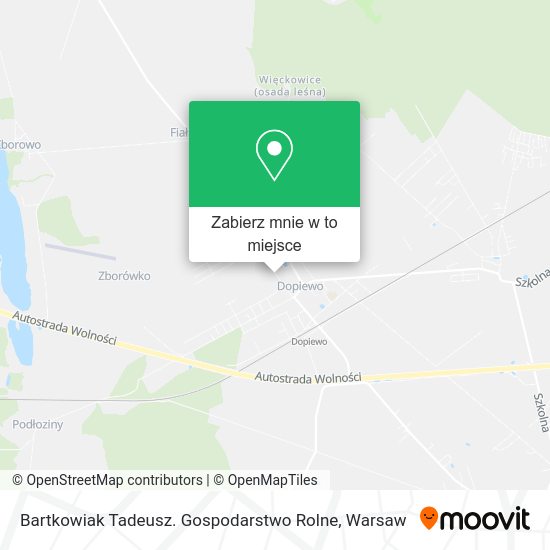 Mapa Bartkowiak Tadeusz. Gospodarstwo Rolne