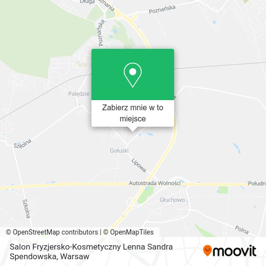 Mapa Salon Fryzjersko-Kosmetyczny Lenna Sandra Spendowska