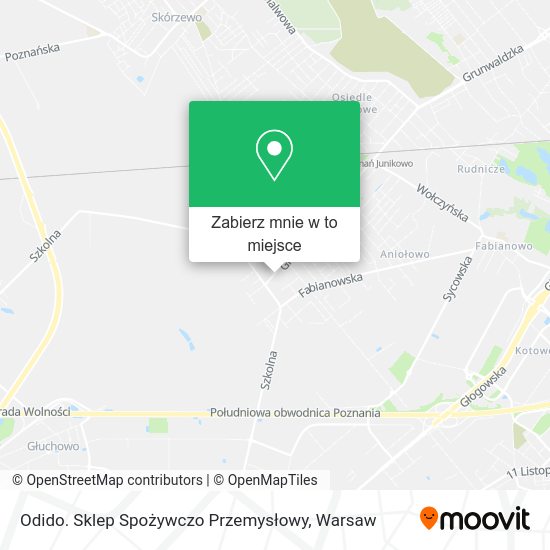 Mapa Odido. Sklep Spożywczo Przemysłowy