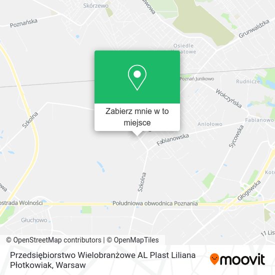 Mapa Przedsiębiorstwo Wielobranżowe AL Plast Liliana Płotkowiak