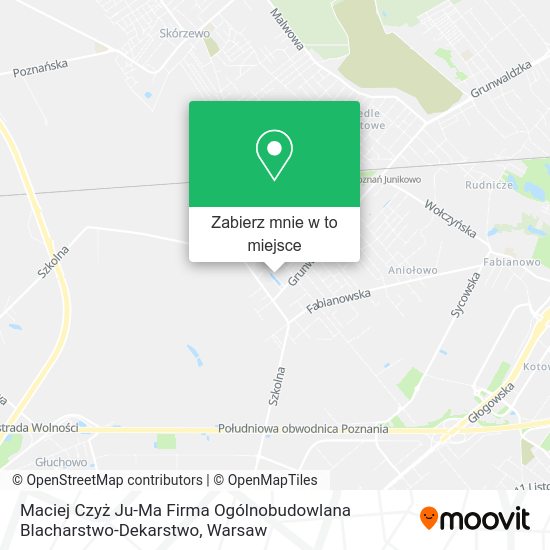 Mapa Maciej Czyż Ju-Ma Firma Ogólnobudowlana Blacharstwo-Dekarstwo