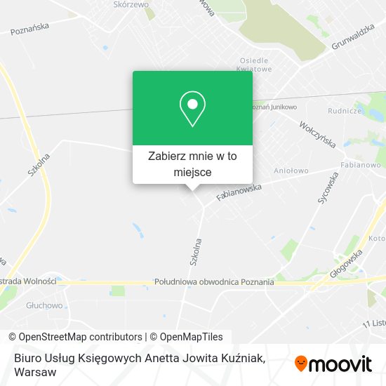 Mapa Biuro Usług Księgowych Anetta Jowita Kuźniak