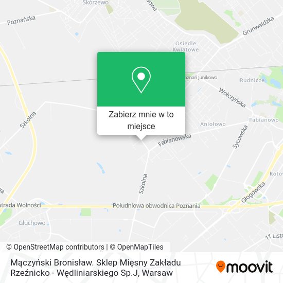 Mapa Mączyński Bronisław. Sklep Mięsny Zakładu Rzeźnicko - Wędliniarskiego Sp.J