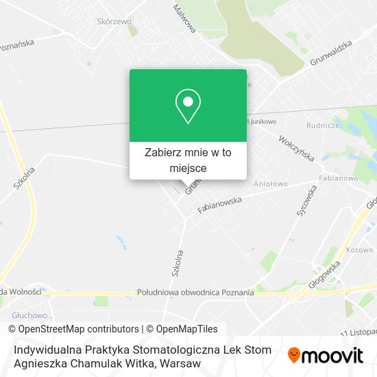 Mapa Indywidualna Praktyka Stomatologiczna Lek Stom Agnieszka Chamulak Witka