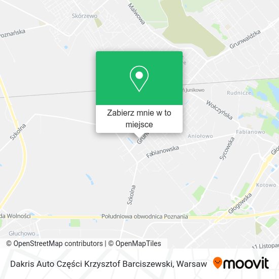 Mapa Dakris Auto Części Krzysztof Barciszewski