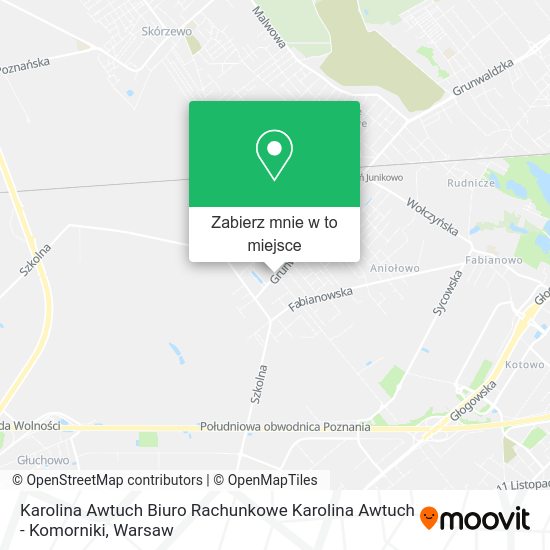 Mapa Karolina Awtuch Biuro Rachunkowe Karolina Awtuch - Komorniki