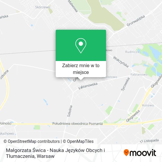 Mapa Małgorzata Świca - Nauka Języków Obcych i Tłumaczenia