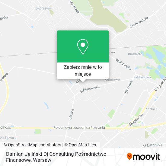 Mapa Damian Jeliński Dj Consulting Pośrednictwo Finansowe