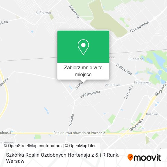 Mapa Szkółka Roslin Ozdobnych Hortensja z & i R Runk