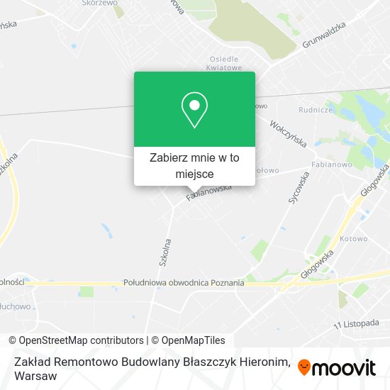 Mapa Zakład Remontowo Budowlany Błaszczyk Hieronim