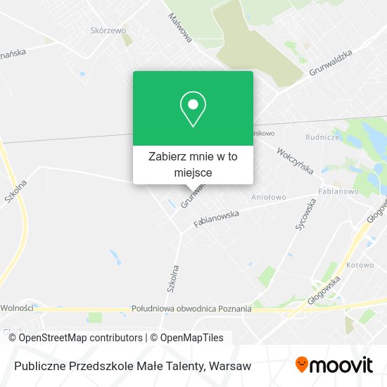 Mapa Publiczne Przedszkole Małe Talenty