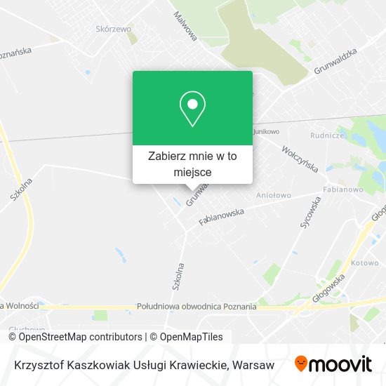 Mapa Krzysztof Kaszkowiak Usługi Krawieckie