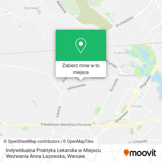 Mapa Indywidualna Praktyka Lekarska w Miejscu Wezwania Anna Łazowska