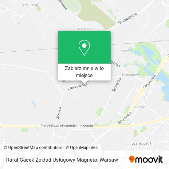 Mapa Rafał Gacek Zakład Usługowy Magneto