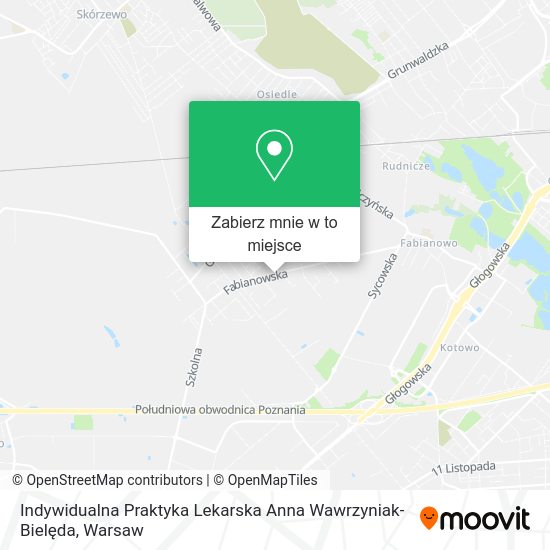 Mapa Indywidualna Praktyka Lekarska Anna Wawrzyniak-Bielęda