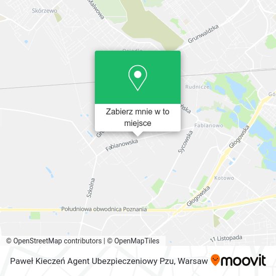 Mapa Paweł Kieczeń Agent Ubezpieczeniowy Pzu