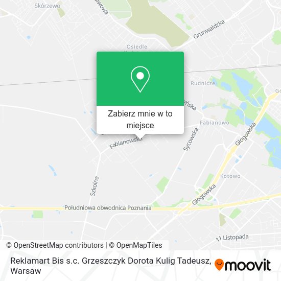 Mapa Reklamart Bis s.c. Grzeszczyk Dorota Kulig Tadeusz