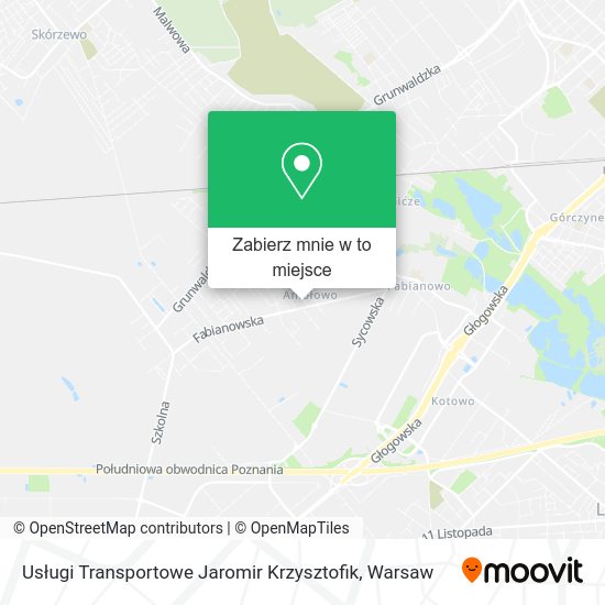 Mapa Usługi Transportowe Jaromir Krzysztofik