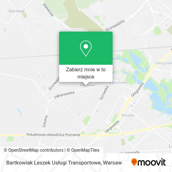 Mapa Bartkowiak Leszek Usługi Transportowe