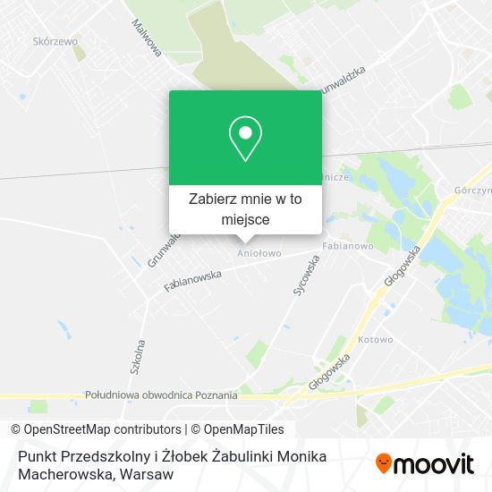 Mapa Punkt Przedszkolny i Żłobek Żabulinki Monika Macherowska