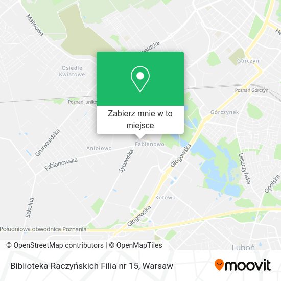 Mapa Biblioteka Raczyńskich Filia nr 15