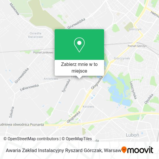 Mapa Awaria Zakład Instalacyjny Ryszard Górczak