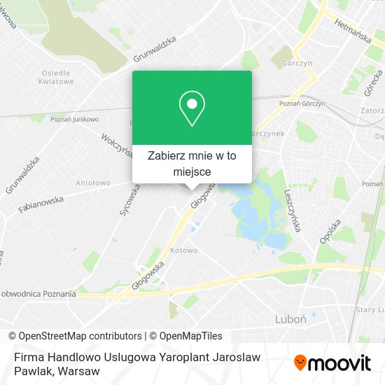 Mapa Firma Handlowo Uslugowa Yaroplant Jaroslaw Pawlak