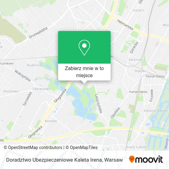 Mapa Doradztwo Ubezpieczeniowe Kaleta Irena