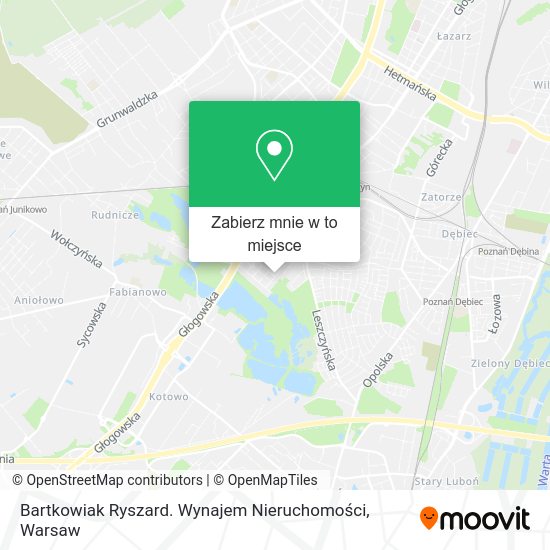 Mapa Bartkowiak Ryszard. Wynajem Nieruchomości