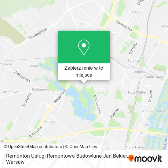 Mapa Remonton Usługi Remontowo-Budowlane Jan Bekier