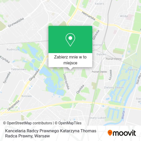 Mapa Kancelaria Radcy Prawnego Katarzyna Thomas Radca Prawny