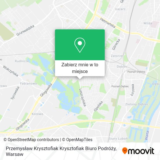 Mapa Przemysław Krysztofiak Krysztofiak Biuro Podróży