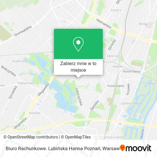 Mapa Biuro Rachunkowe. Lubińska Hanna Poznań