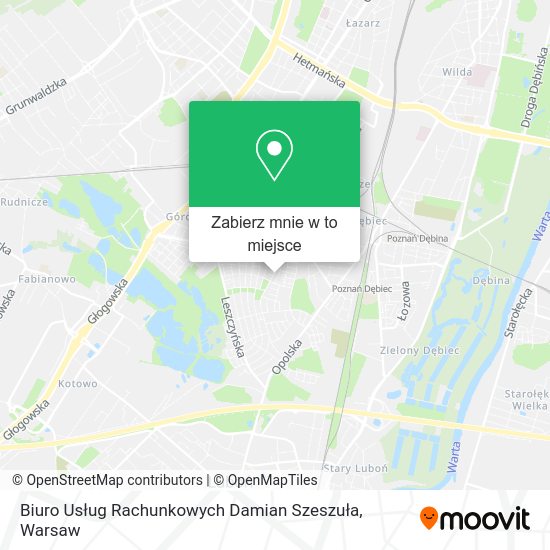 Mapa Biuro Usług Rachunkowych Damian Szeszuła