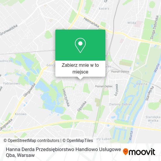 Mapa Hanna Derda Przedsiębiorstwo Handlowo Usługowe Qba