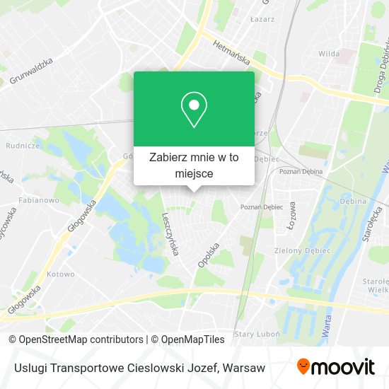 Mapa Uslugi Transportowe Cieslowski Jozef