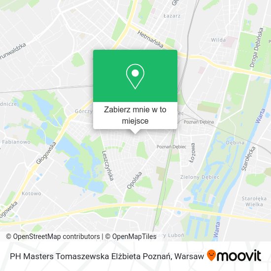 Mapa PH Masters Tomaszewska Elżbieta Poznań