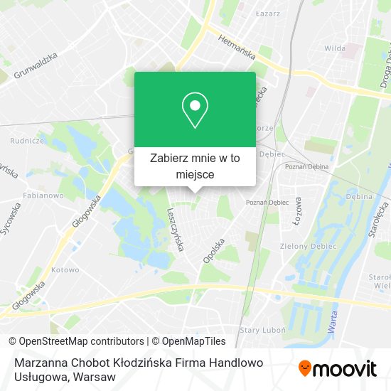 Mapa Marzanna Chobot Kłodzińska Firma Handlowo Usługowa