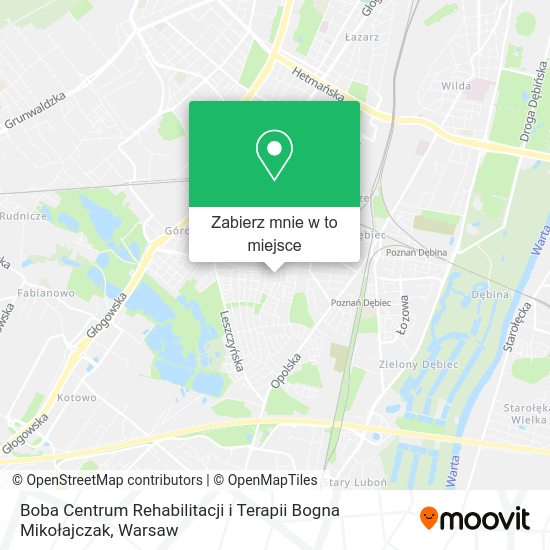 Mapa Boba Centrum Rehabilitacji i Terapii Bogna Mikołajczak