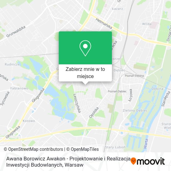 Mapa Awana Borowicz Awakon - Projektowanie i Realizacja Inwestycji Budowlanych