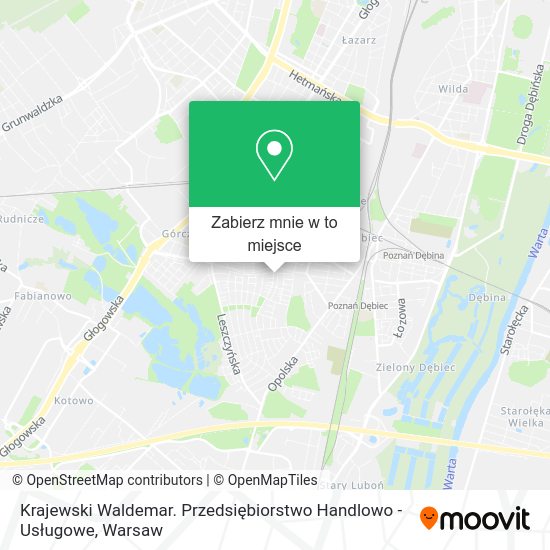 Mapa Krajewski Waldemar. Przedsiębiorstwo Handlowo - Usługowe