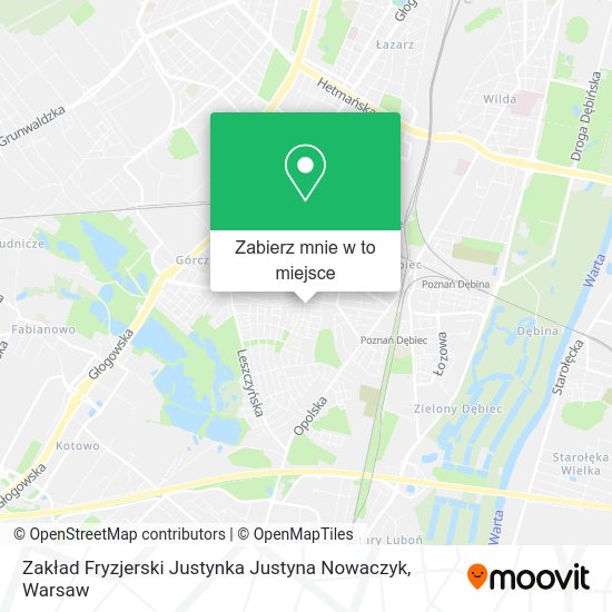 Mapa Zakład Fryzjerski Justynka Justyna Nowaczyk