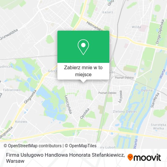 Mapa Firma Usługowo Handlowa Honorata Stefankiewicz