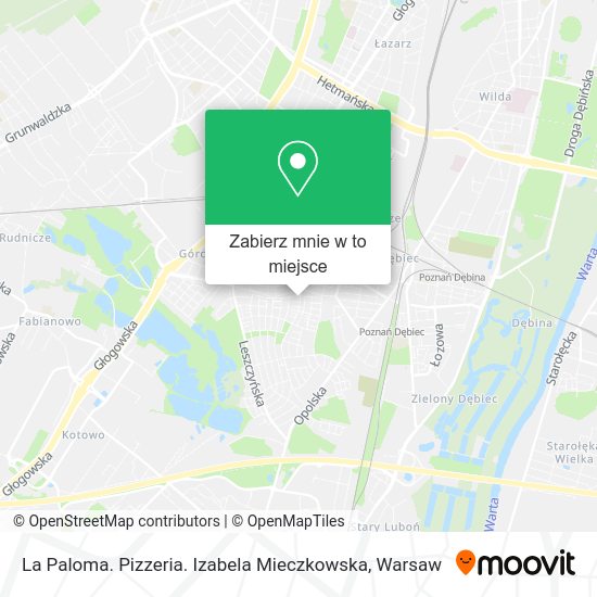 Mapa La Paloma. Pizzeria. Izabela Mieczkowska