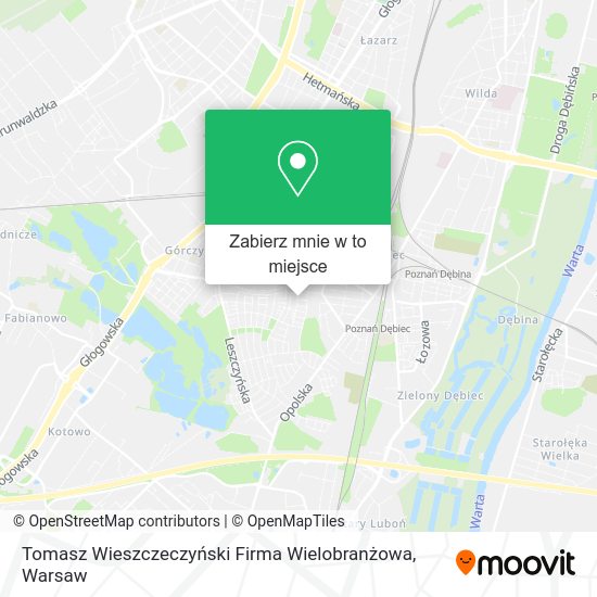 Mapa Tomasz Wieszczeczyński Firma Wielobranżowa