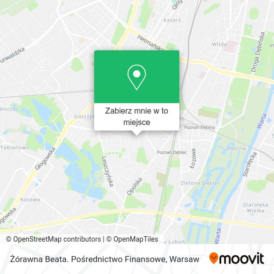 Mapa Żórawna Beata. Pośrednictwo Finansowe